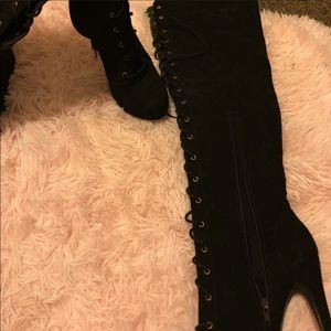 Knee High Lace Up Boots